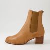 Shoes DIANA FERRARI | Blues Dark Tan Natural Heel Leather Ankle Boots