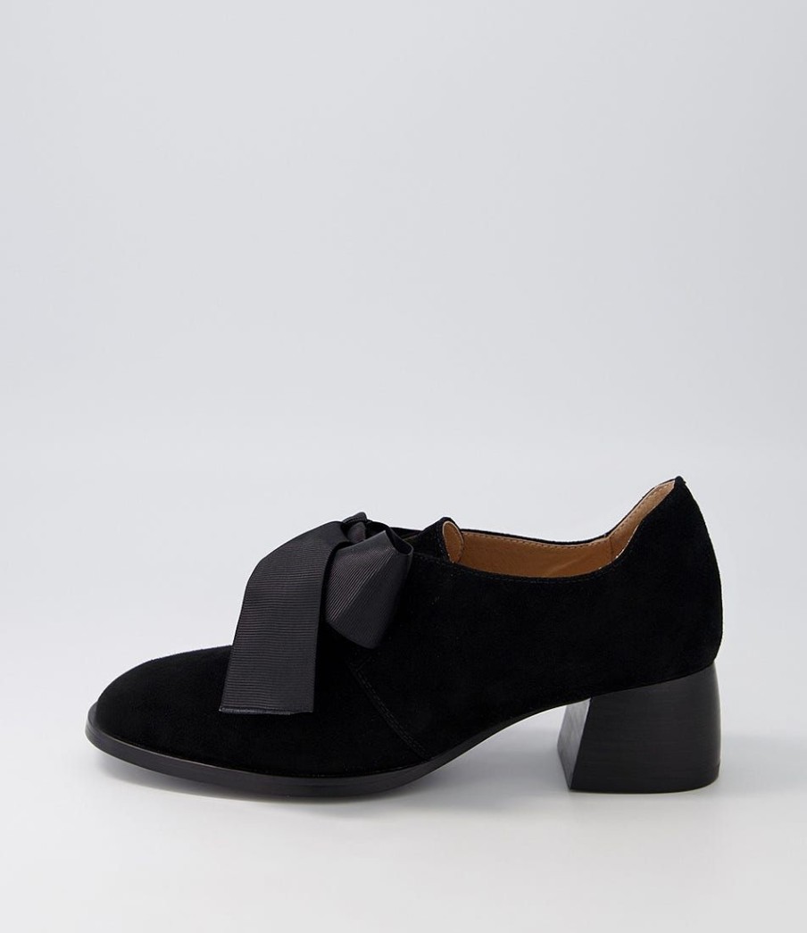 Shoes DJANGO & JULIETTE | Nonah Black Suede Heels