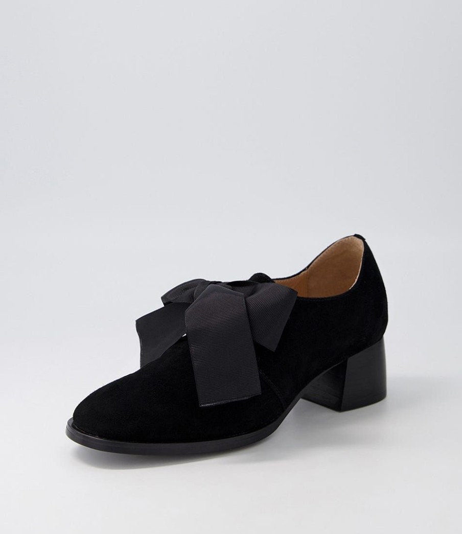 Shoes DJANGO & JULIETTE | Nonah Black Suede Heels