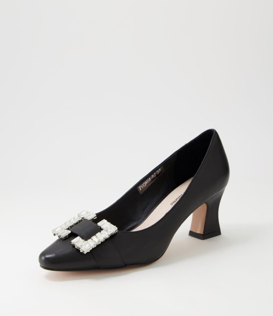 Shoes DJANGO & JULIETTE | Pronda Black Leather Heels