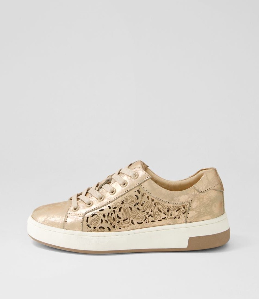 Shoes DIANA FERRARI | Driscol Rose Gold Wash Leather Sneakers