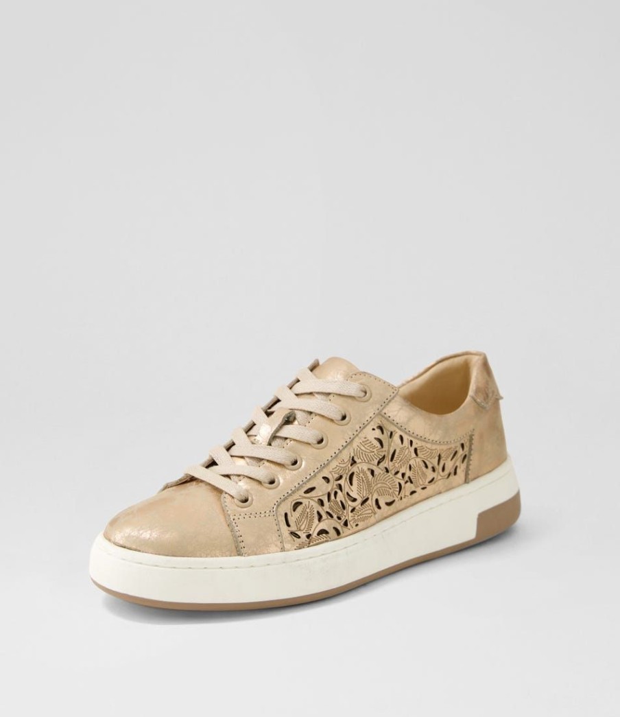 Shoes DIANA FERRARI | Driscol Rose Gold Wash Leather Sneakers