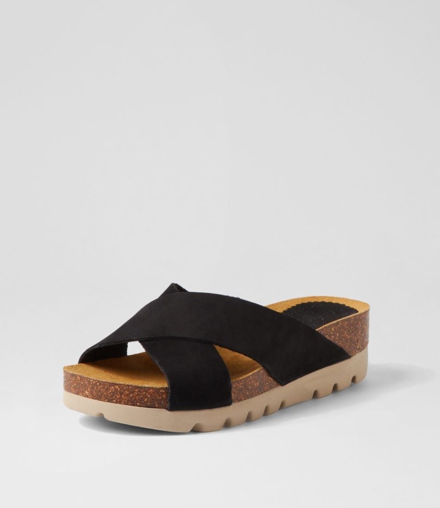 Shoes DIANA FERRARI | Genovevad Black Leather Sandals