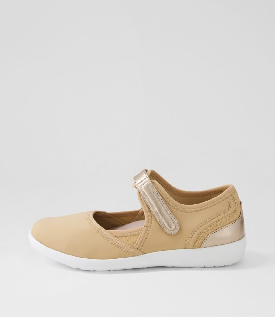 Shoes ZIERA | Ushery Xf Latte Champagne Neoprene Sneakers