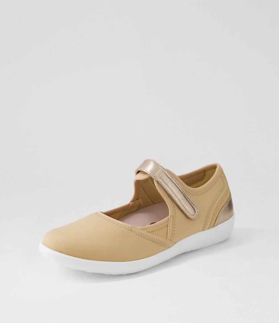 Shoes ZIERA | Ushery Xf Latte Champagne Neoprene Sneakers