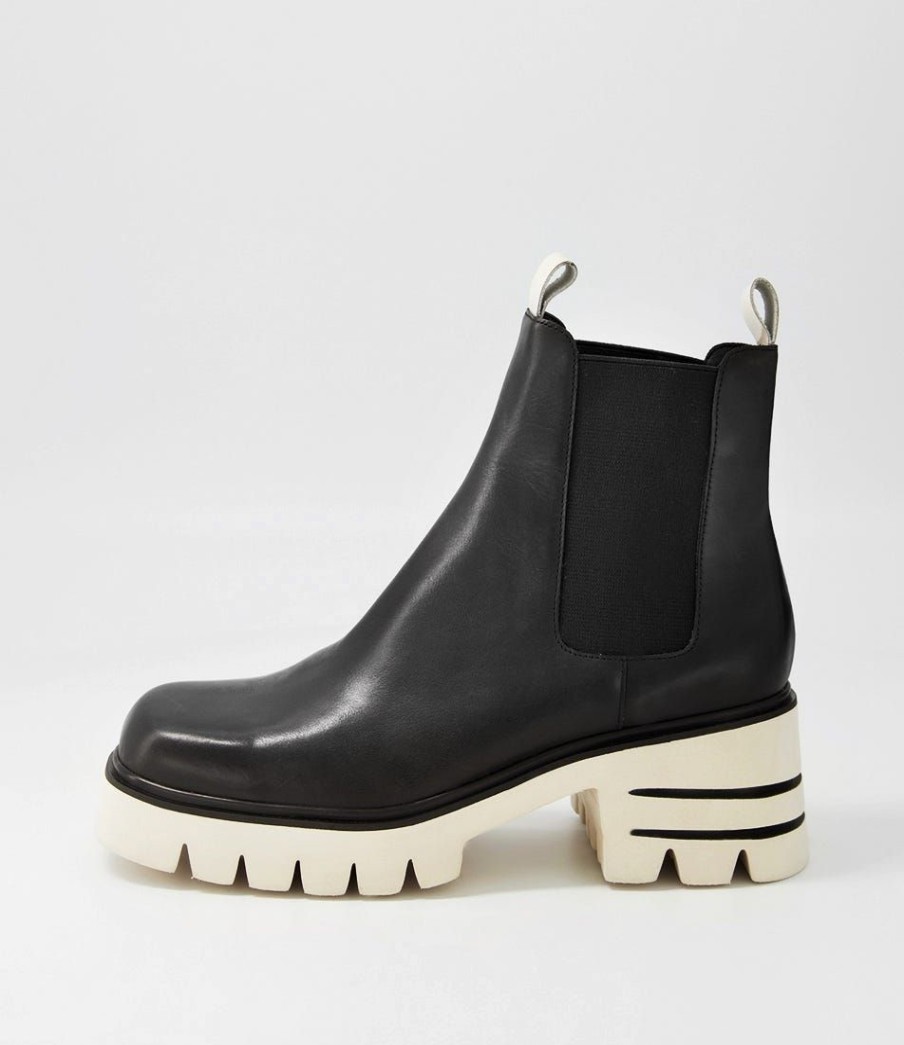 Shoes DJANGO & JULIETTE | Breda Black Vanilla Box Leather Chelsea Boots