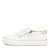 Shoes ZIERA | Pamela Xf Whitesilver Patent Leather Sneakers