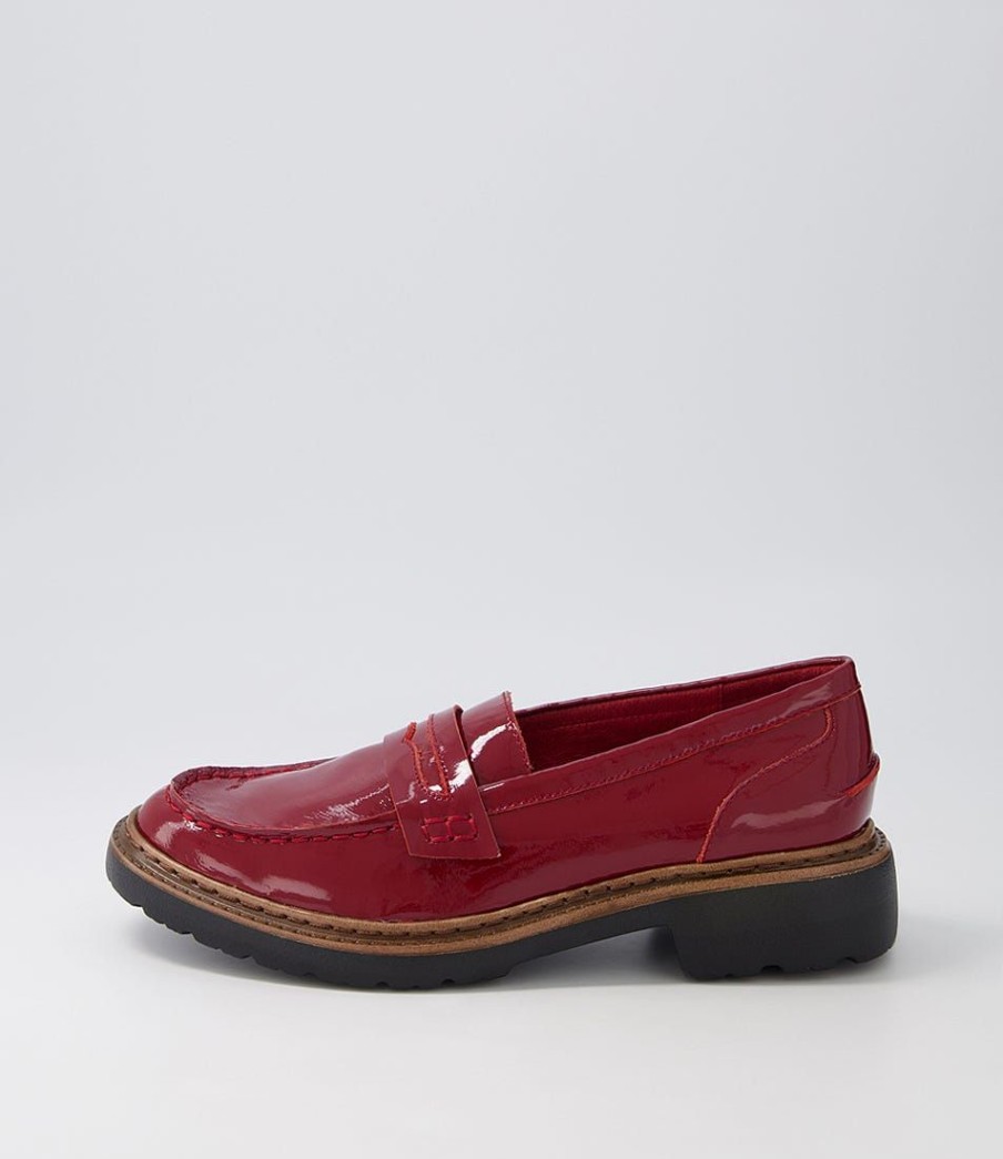 Shoes DJANGO & JULIETTE | Benicio Dark Red Patent Leather Loafers