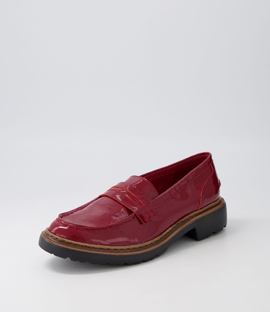 Shoes DJANGO & JULIETTE | Benicio Dark Red Patent Leather Loafers