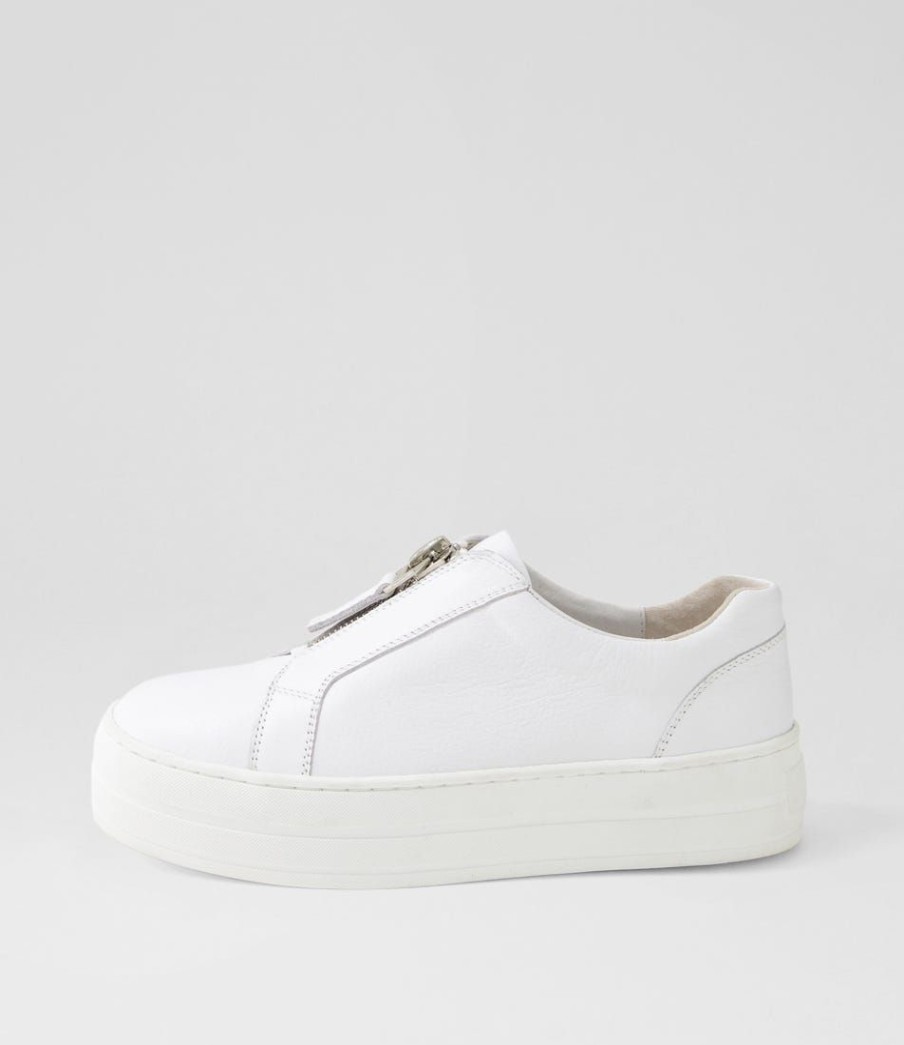 Shoes DJANGO & JULIETTE | Sippu White Leather Sneakers