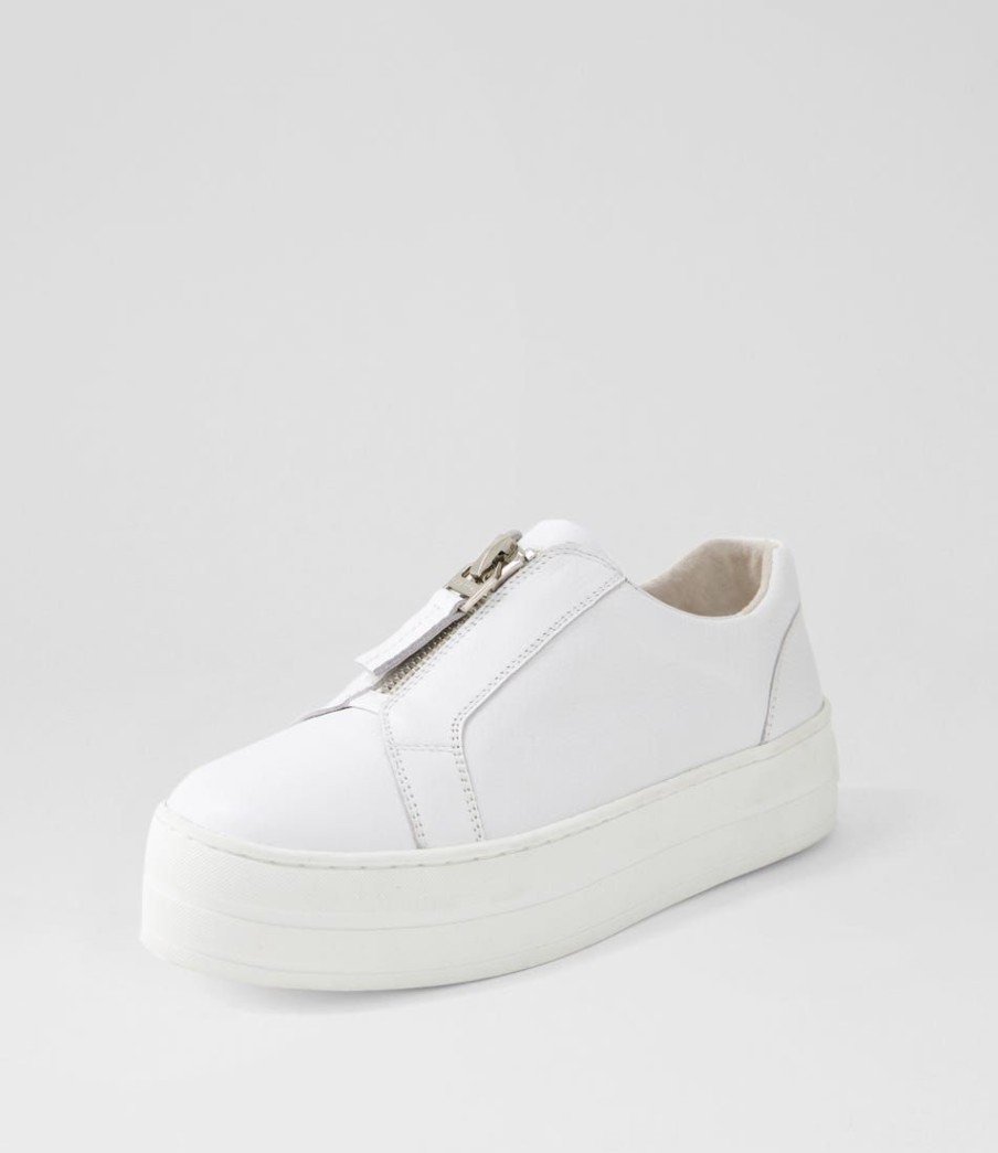 Shoes DJANGO & JULIETTE | Sippu White Leather Sneakers