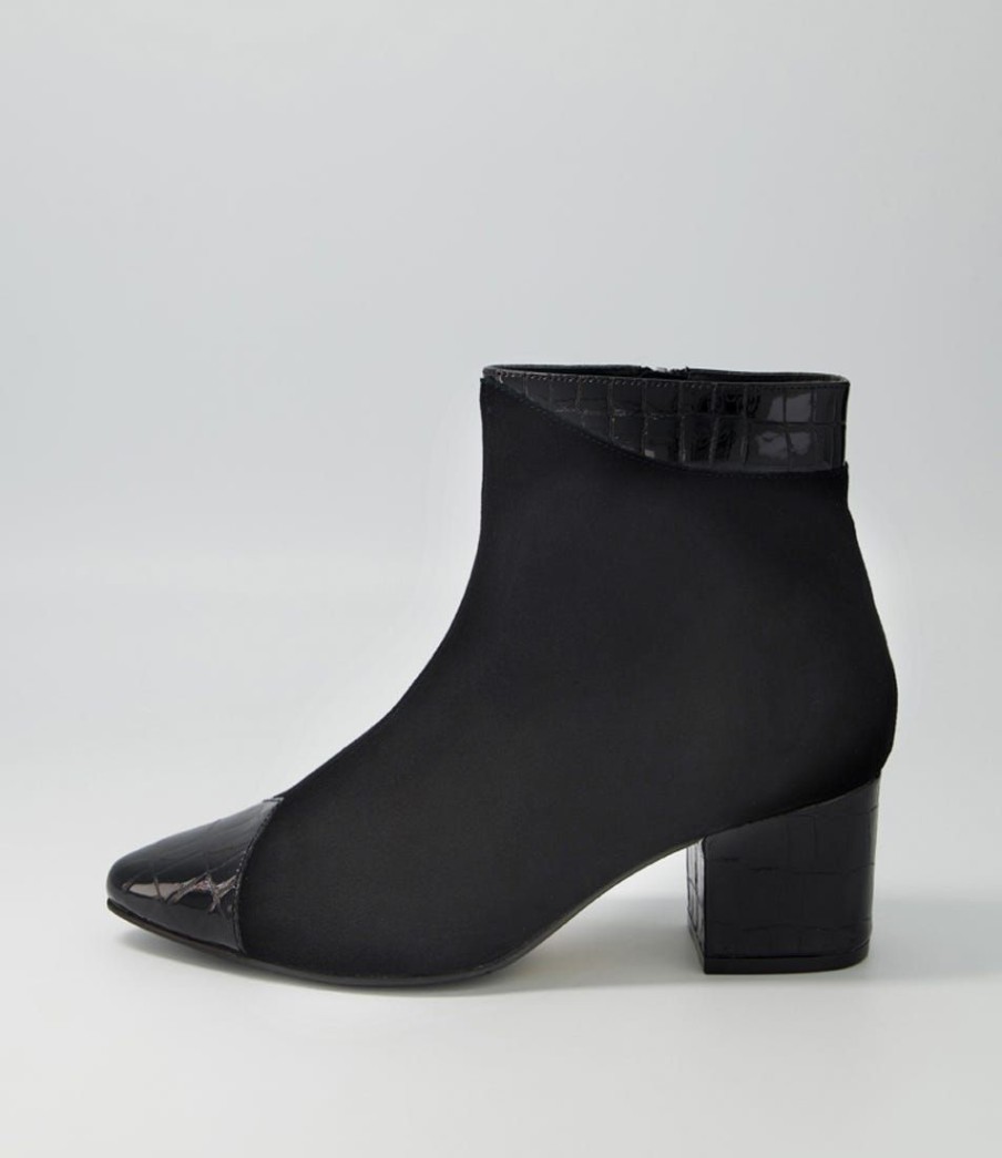 Shoes ZIERA | Vann Xw Black Mix Ankle Boots