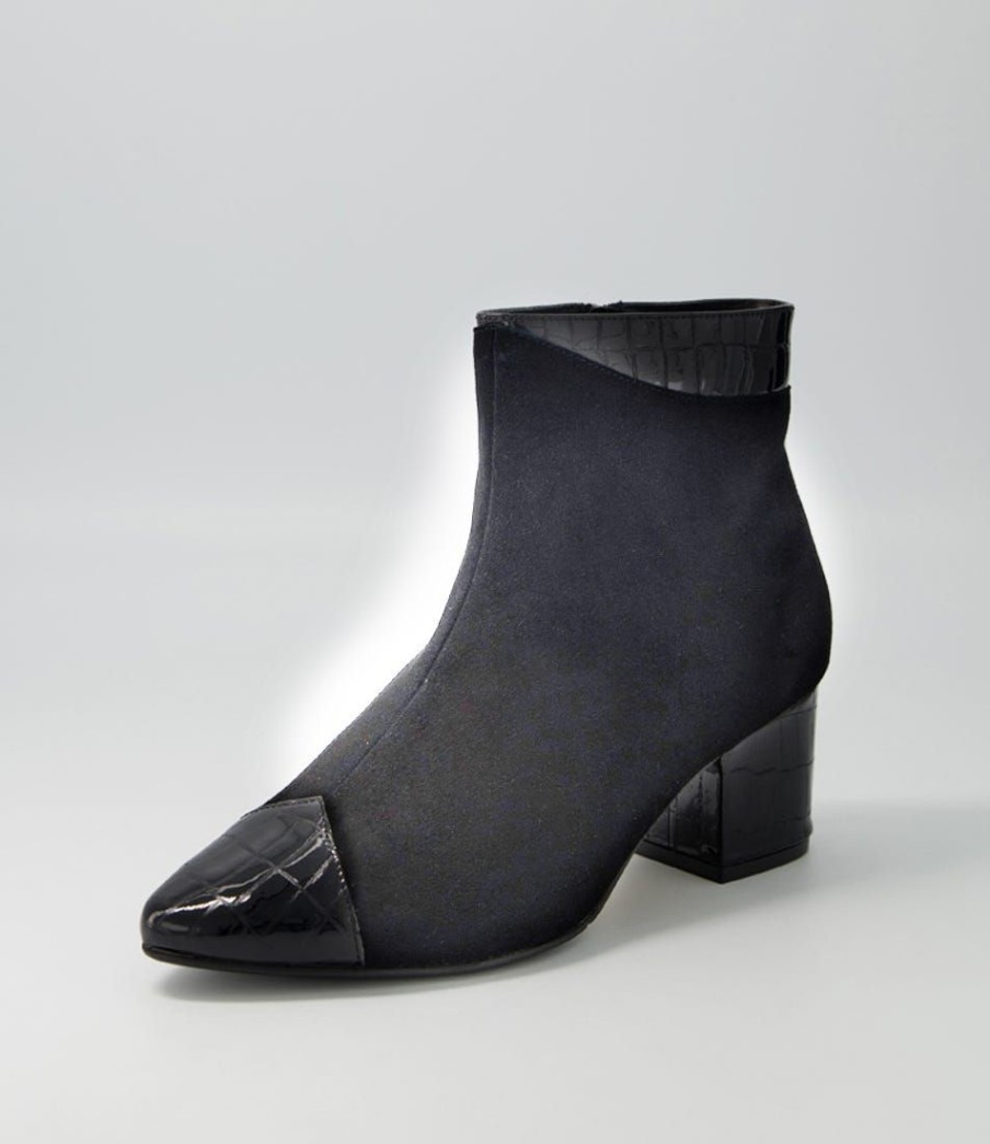 Shoes ZIERA | Vann Xw Black Mix Ankle Boots