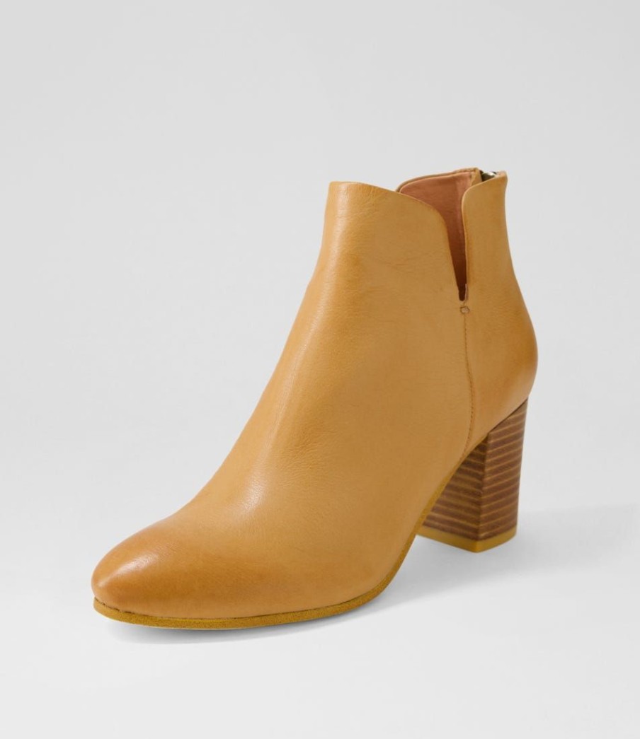 Shoes TOP END | Ufollow Dark Tan Leather Ankle Boots