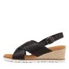 Shoes ZIERA | Kaeme W Black Weave Leather Sandals