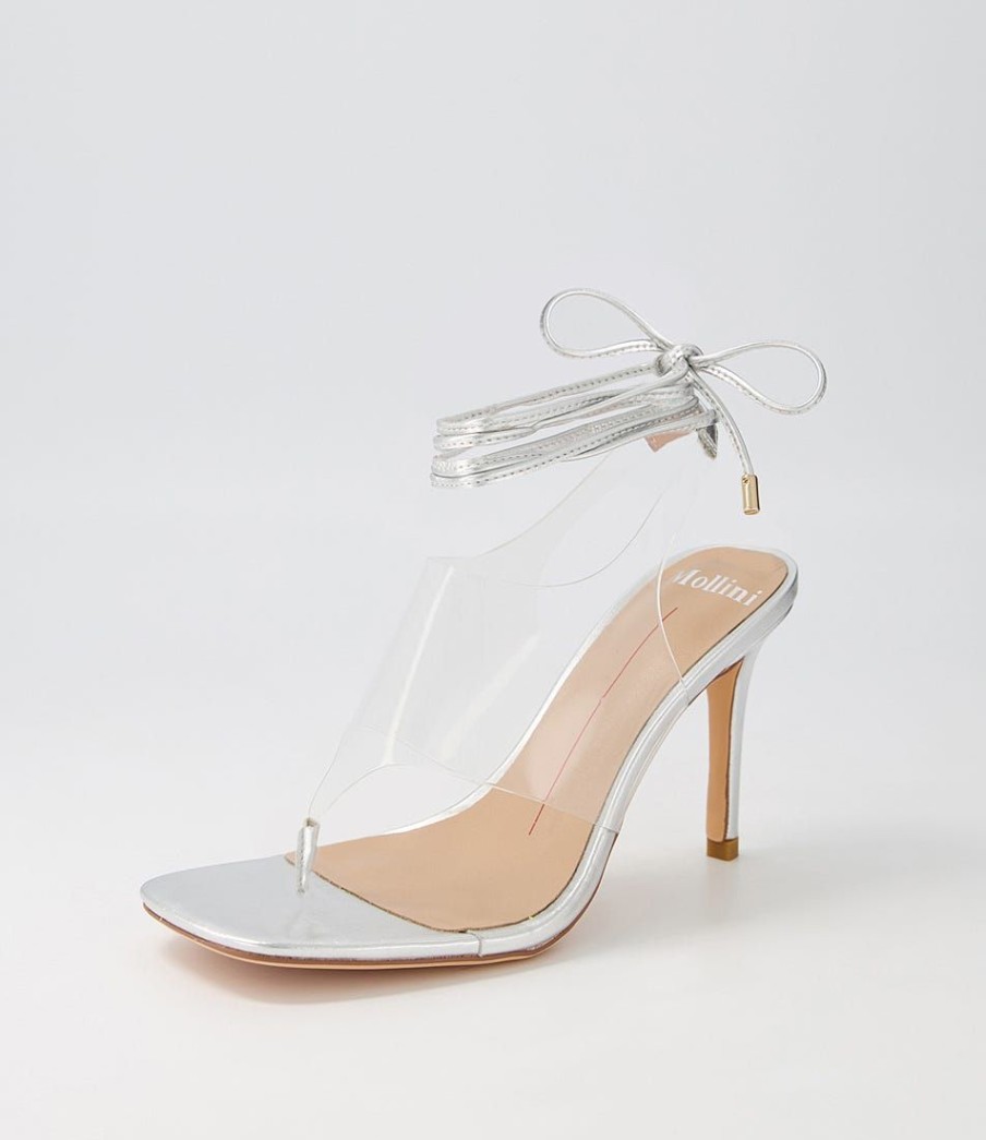 Shoes MOLLINI | Melbourne Silver Leather Sandals