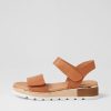 Shoes TOP END | Ulissa Dark Tan Leather Sandals