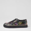 Shoes ZIERA | Pamela Xf Black Floral Embossed Leather Sneakers