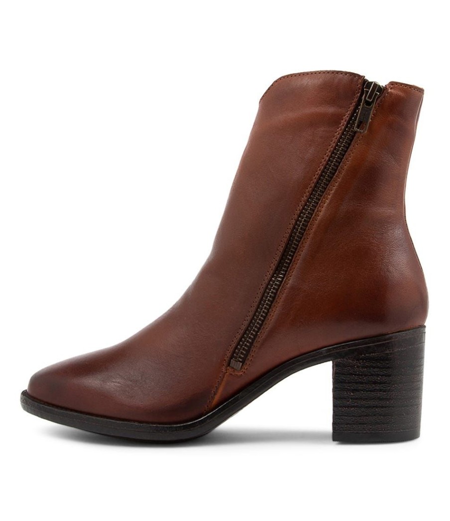 Shoes EOS | Seraphin Brandy Leather Ankle Boots