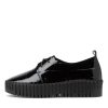 Shoes DJANGO & JULIETTE | Brenda Black Patent Croc Sneakers Bs