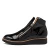 Shoes TOP END | Ohmy Black Patent Leather Boots Black Sole