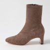 Shoes DIANA FERRARI | Sarski Light Taupe Stretch Microsuede Ankle Boots