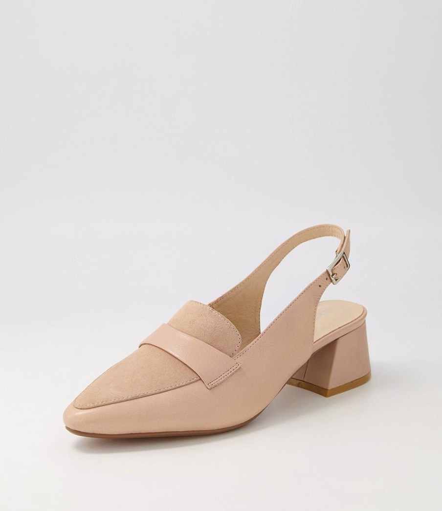 Shoes DIANA FERRARI | Whoppi Dark Nude Leather Suede Heels