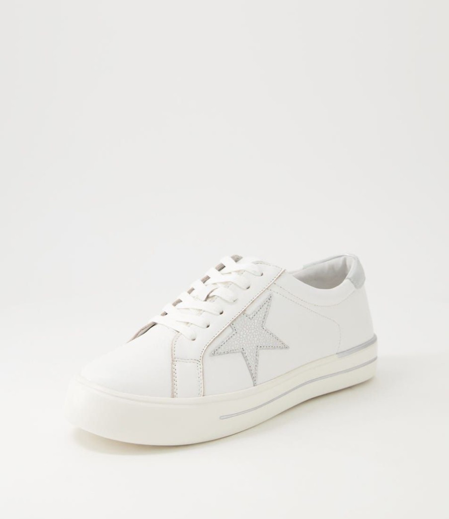 Shoes ZIERA | Alysia W White Silver Speckle Multi Sneakers