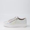 Shoes DJANGO & JULIETTE | Laila Silver Glam Leather Sneakers