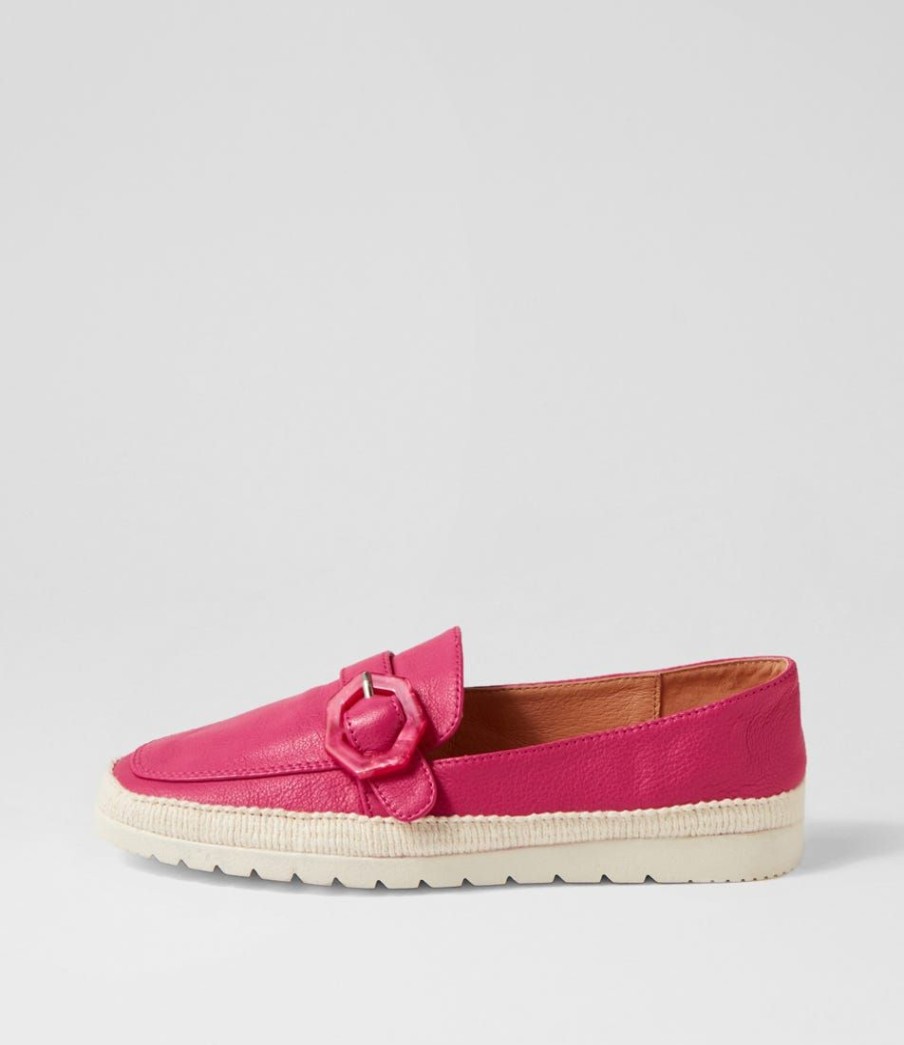 Shoes DIANA FERRARI | Atonement Dark Fuchsia Leather Loafers