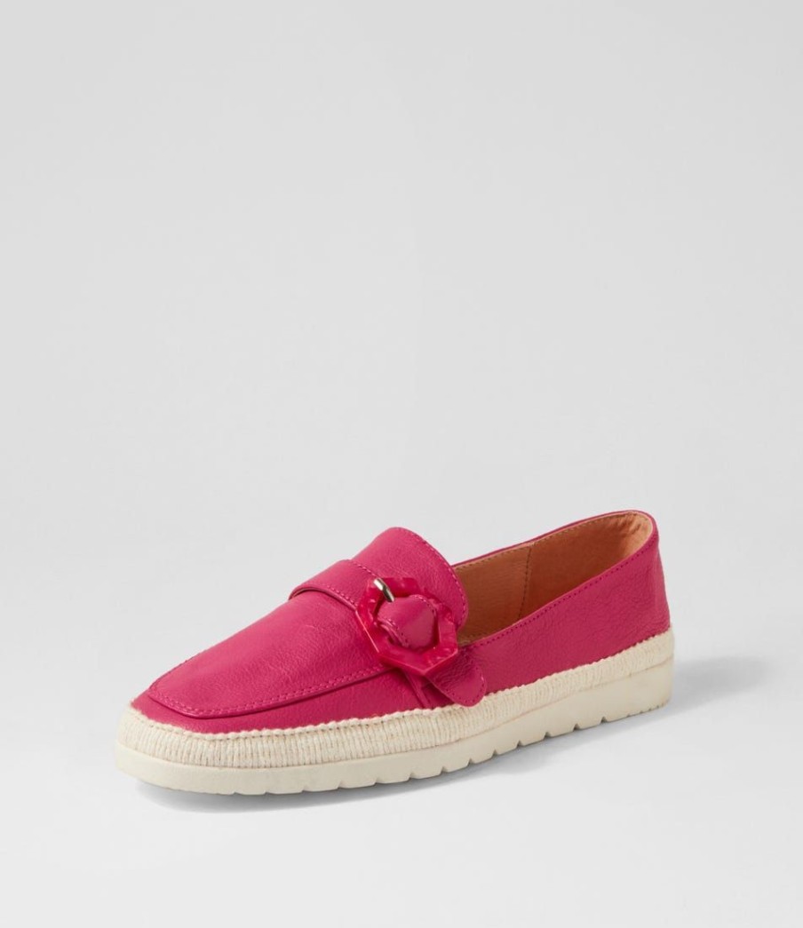 Shoes DIANA FERRARI | Atonement Dark Fuchsia Leather Loafers