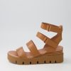 Shoes DJANGO & JULIETTE | Rhean Dark Tan Leather Sandals