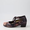 Shoes ZIERA | Qanes Xw Antique Floral Leather Heels