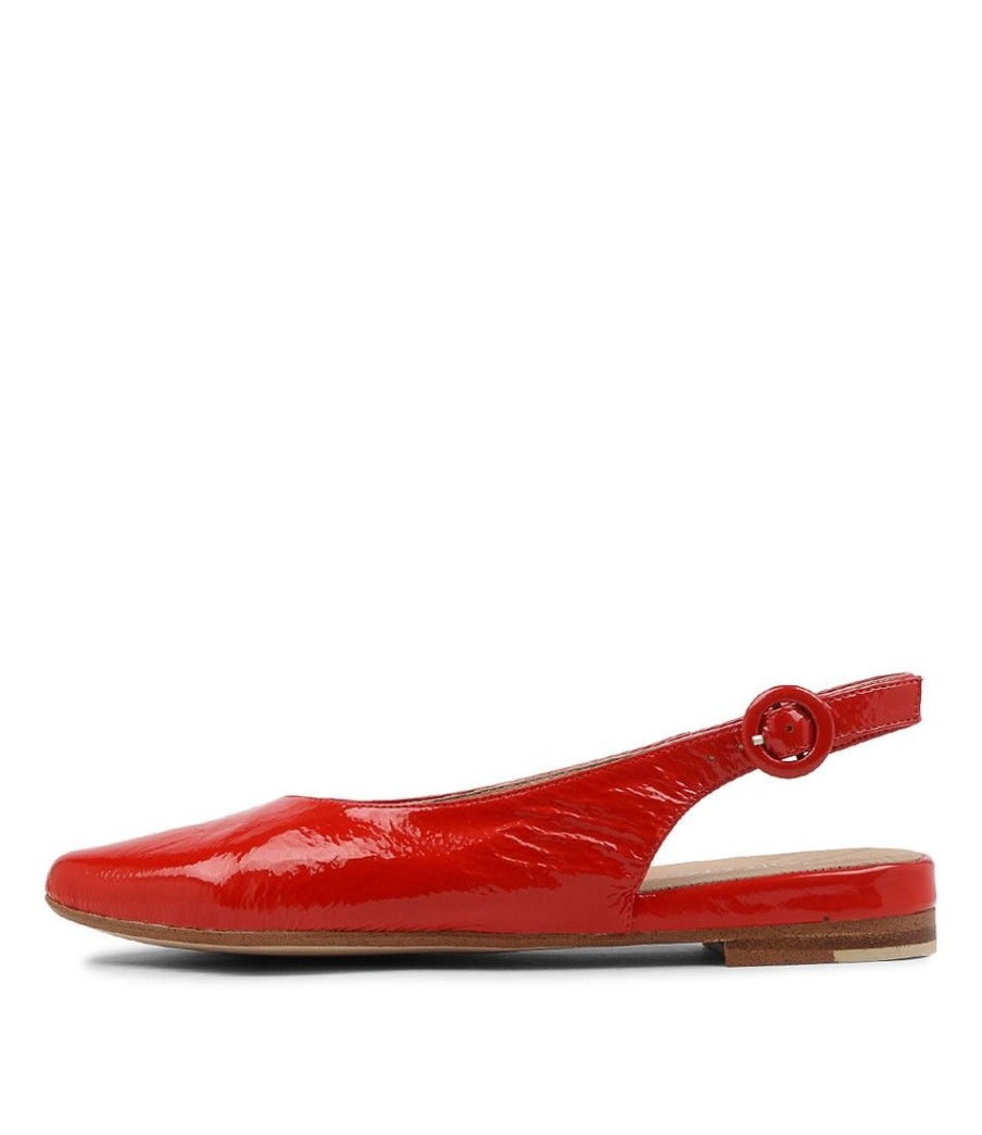 Shoes TOP END | Fairy Red Patent Leather Flat Shoes