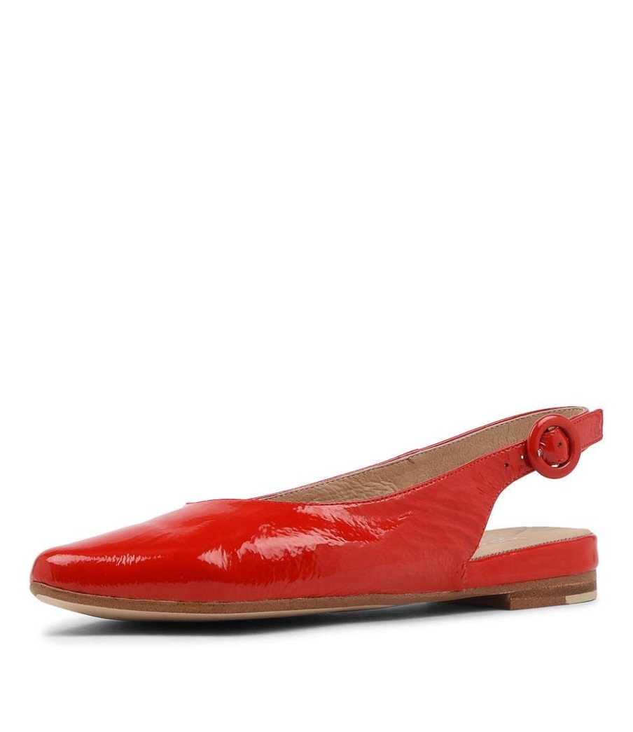 Shoes TOP END | Fairy Red Patent Leather Flat Shoes