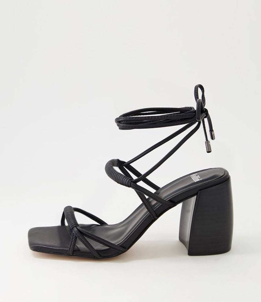 Shoes MOLLINI | Treenor Black Leather Sandals