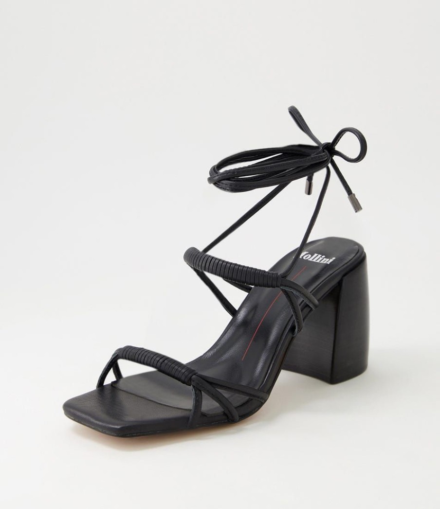 Shoes MOLLINI | Treenor Black Leather Sandals