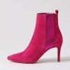 Shoes TOP END | Bryann Fuchsia Suede Elastic Chelsea Boots