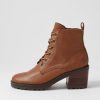 Shoes MOLLINI | Bartom Dark Coffee Leather Lace Up Boots