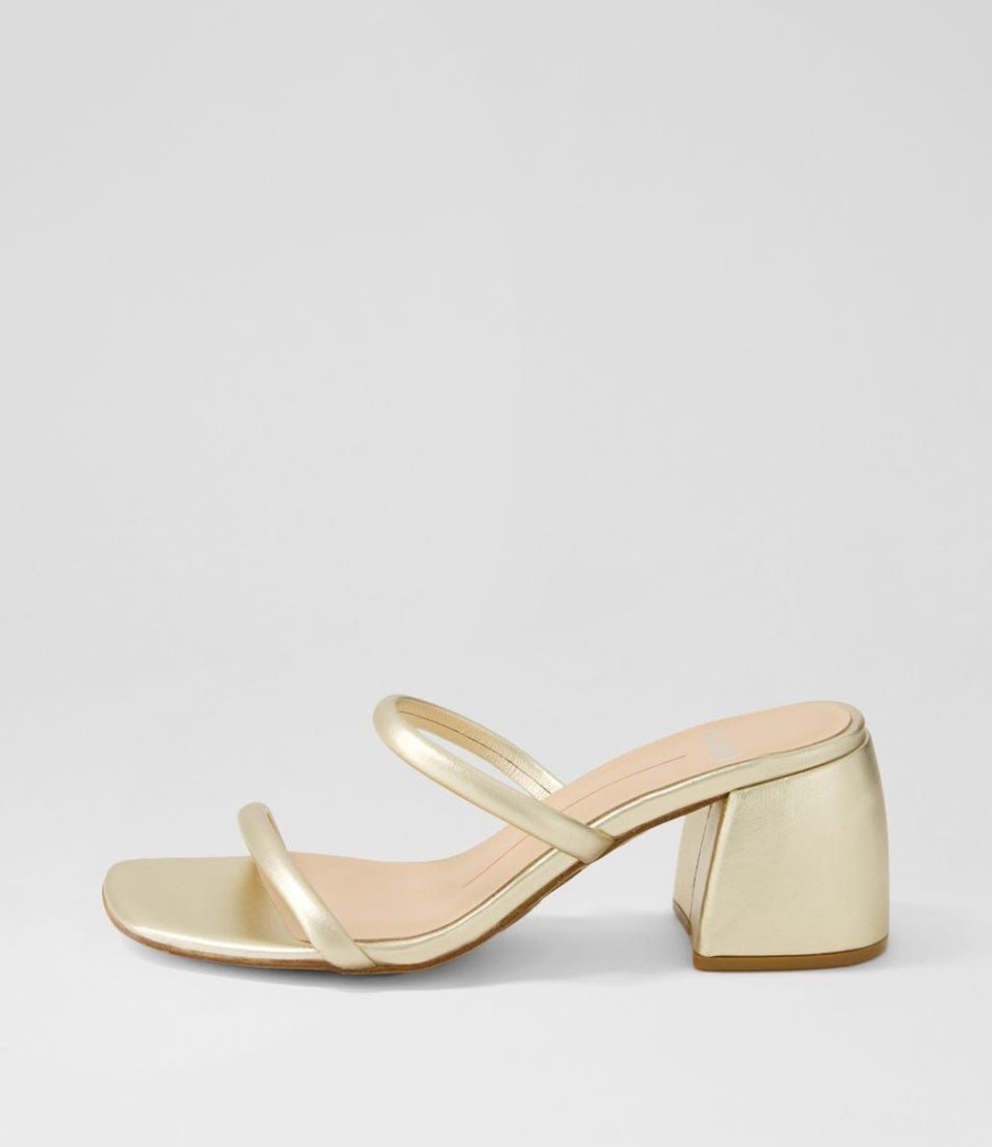 Shoes MOLLINI | Bonni Pale Gold Leather Mules