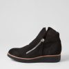 Shoes TOP END | Opal Black Suede Fur Ankle Boots