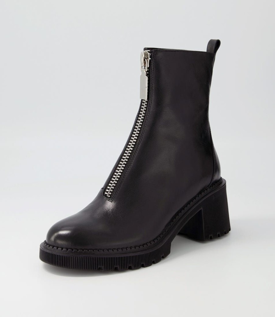 Shoes DJANGO & JULIETTE | Zosia Black Leather Ankle Boots