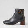 Shoes DIANA FERRARI | Cadeo Navy Dark Brown Heel Leather Ankle Boots