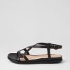 Shoes DJANGO & JULIETTE | Bowey Black Leather Sandals