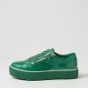 Shoes DJANGO & JULIETTE | Froggy Dark Emerald Patent Leather Sneakers