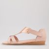 Shoes DJANGO & JULIETTE | Hayzel Rose Gold Leather Sandals