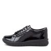 Shoes ZIERA | Solar Xf Black Wrinkle Patent Sneakers