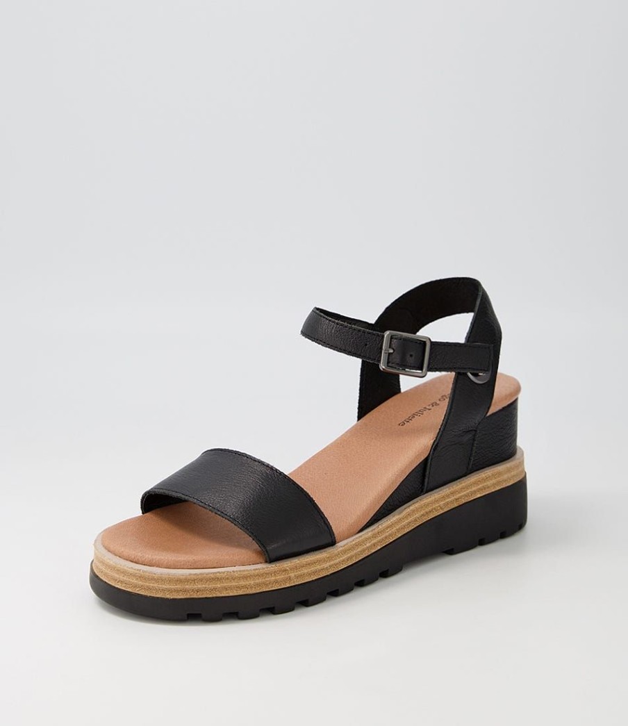 Shoes DJANGO & JULIETTE | Boogly Black Leather Sandals