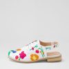 Shoes DJANGO & JULIETTE | Alicio White Fuchsia Multi Patent Leather Lace Up Flats