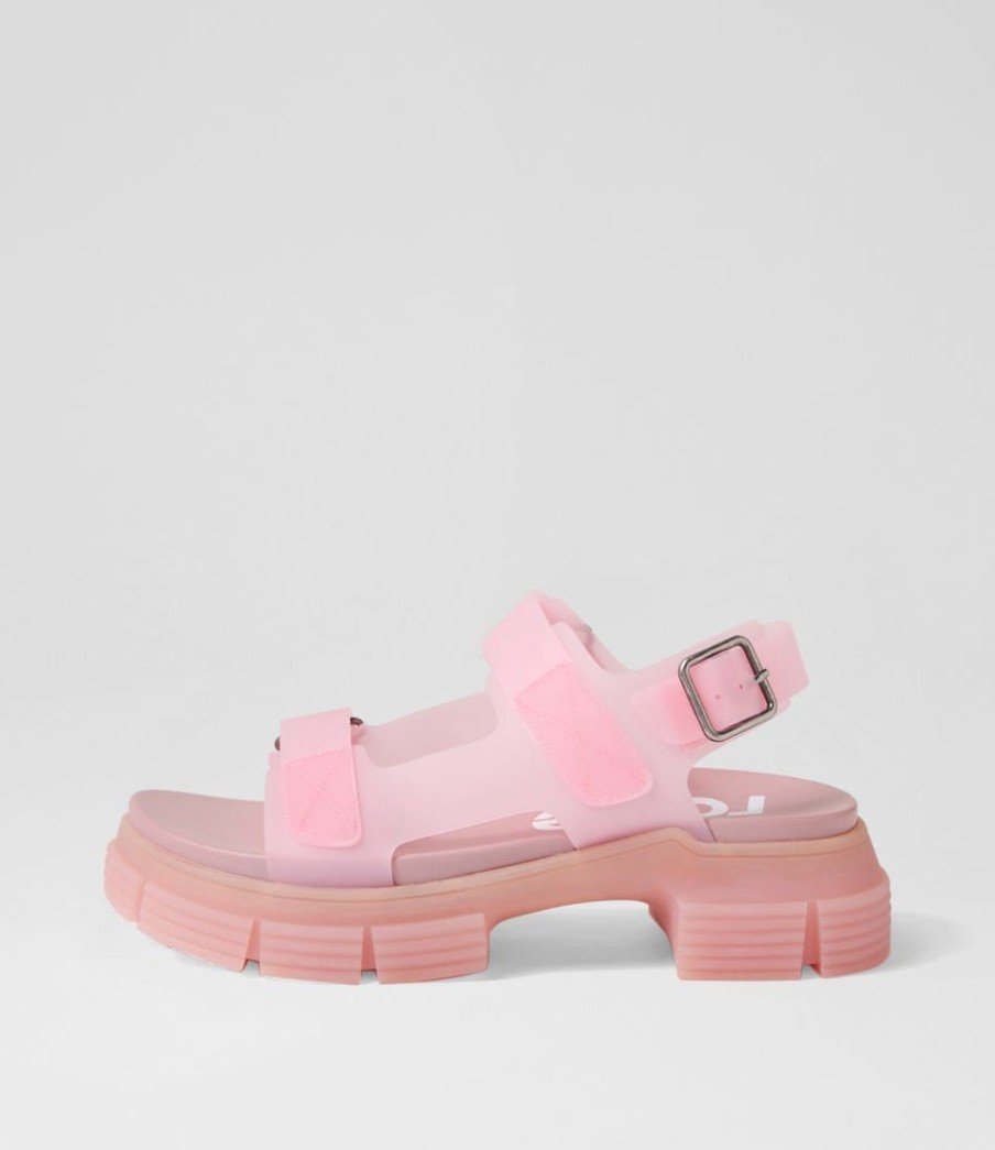 Shoes ROLLIE | Jelly Clear Pink Vynalite Sandals